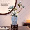 Composizione di fiori artificiali di magnolia: Set decorativo in ceramica per sala da pranzo o soggiorno