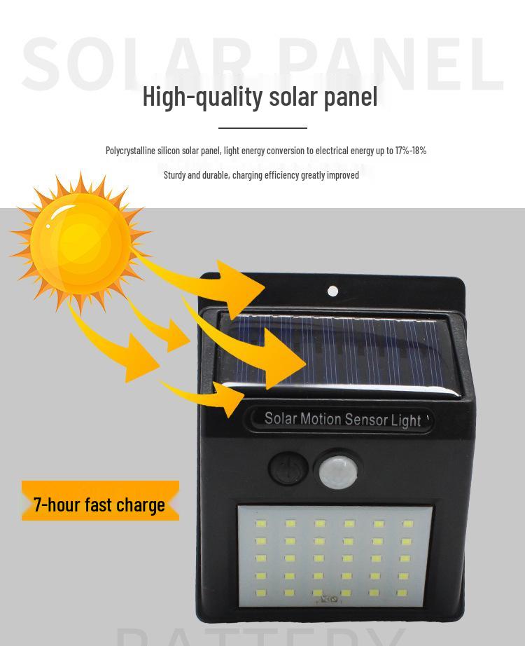 Waterproof Outdoor Solar LED Wall Light with Motion Sensor