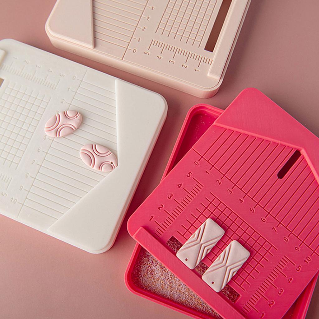 Praktische staubdichte Schreibtischunterlagen für präzises Lochen in weichem Ton, Ohrring-Zubehör-Projekte, Zubehör