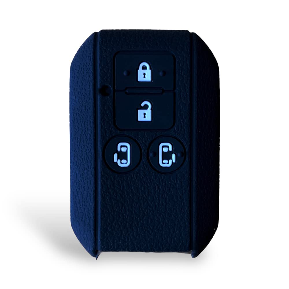 [SUITY] Suzuki Spacia Gear Custom Smart Key Key Cover Silicone Cover Specially Designed for Scratch Resistant, Black
