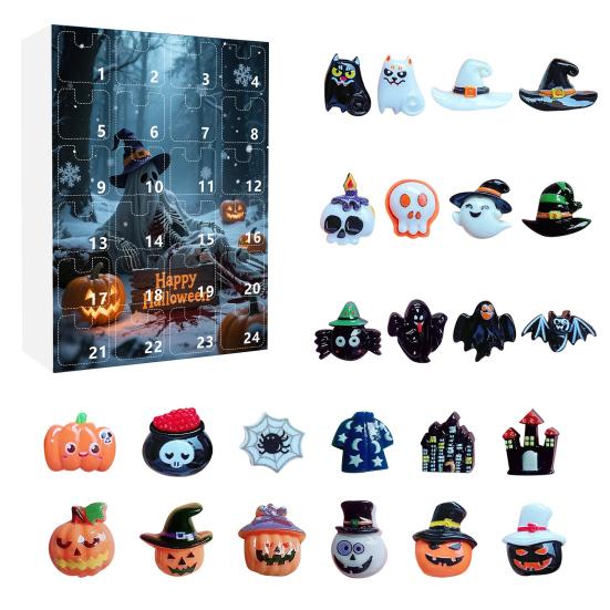Halloweenský adventní kalendář 2025 24denní odpočítávací kalendář s 24 ks mini panenek Sběratelské figurky pro chlapce dívky teenagery dospělé