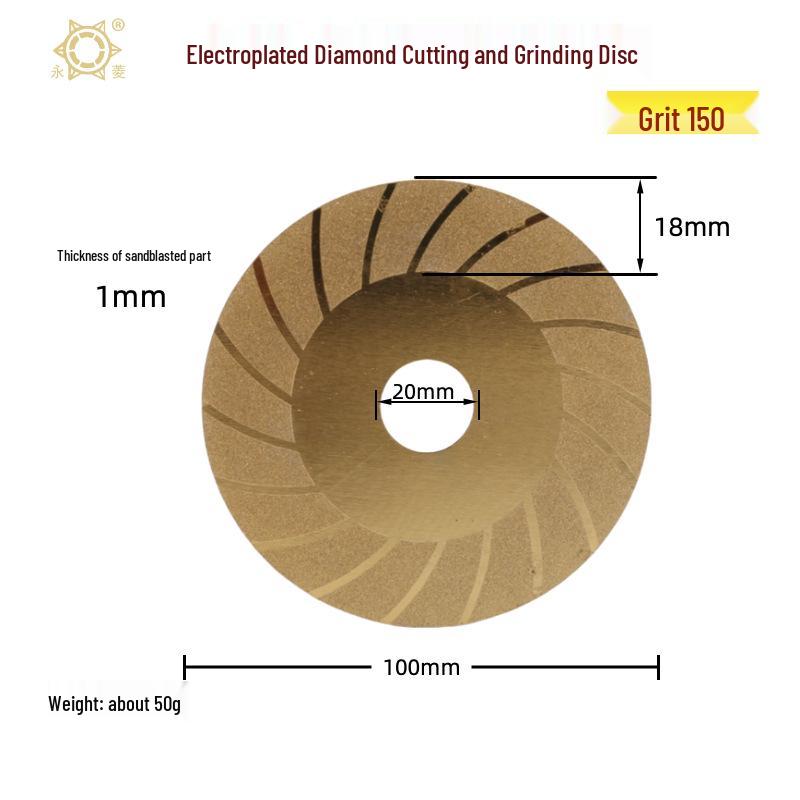 Titanium & Nickel Plated Diamond Cutting Disc for Ceramic, Jade, and Glass - Seam & Grout Cleaning Blade