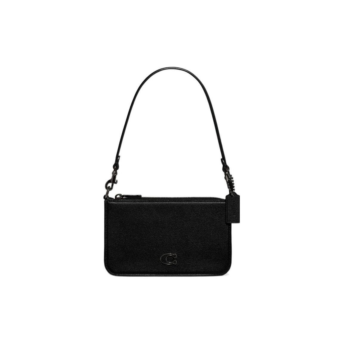 Coach Pouch 20 Embossed Letter Logo Zipper Coated Canvas Clutch Women Clutch Black CJ797-BLK Basic Set BagDust Bag 14990₽