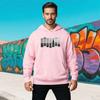 Mens Autumn and Winter Casual Fashion Loose Plus Size Paris City Print Fleece Warm Pullover Long Sleeved Hooded Sweatshirt Women