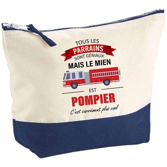 Trousse de maquillage - PLANETEE - Parrain Pompier - Grand format - Coton - Impression HD