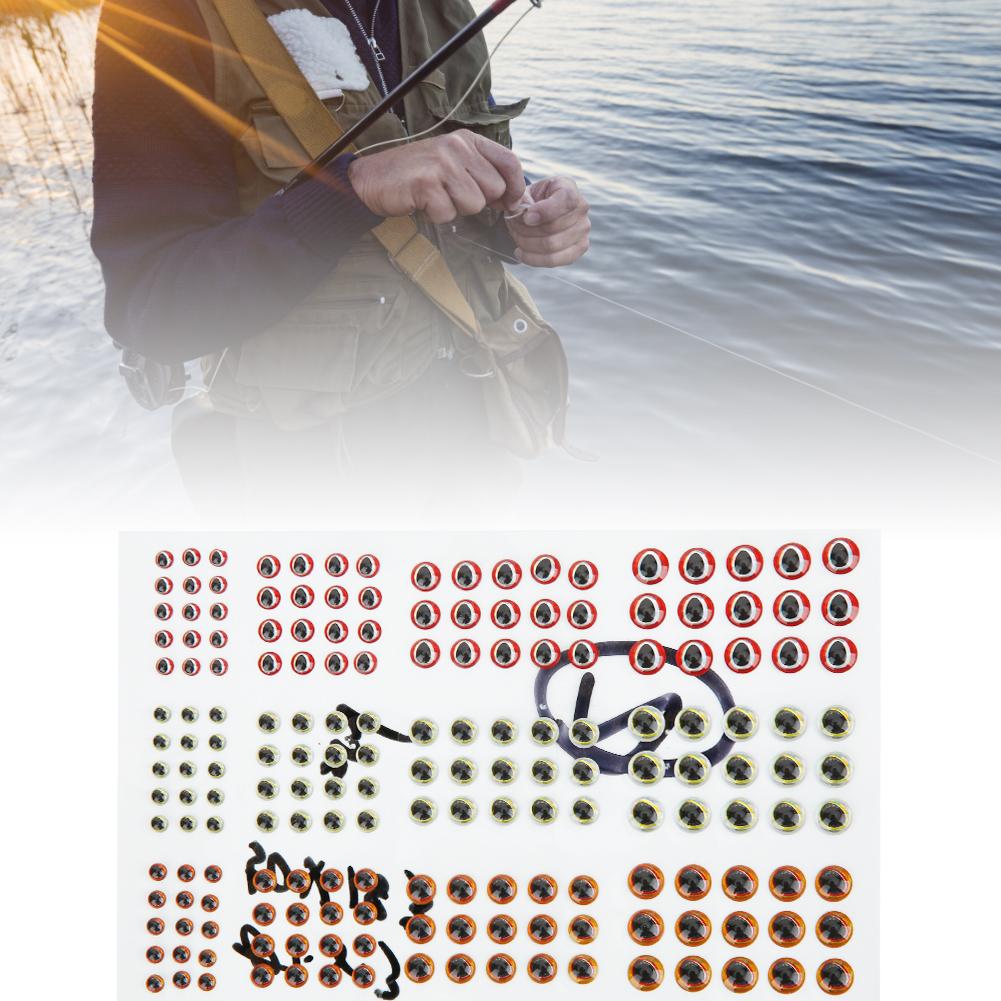 2 Sheets Three Dimensional Artificial Simulation Lure Bait Fish Eyes Set DIY Sticker