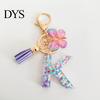 Mobile Phone Charm Butterfly Initial Letter Keychain Pendant Exquisite Practicality Backpack School Relief Craftsmanship Bag Decoration Purple