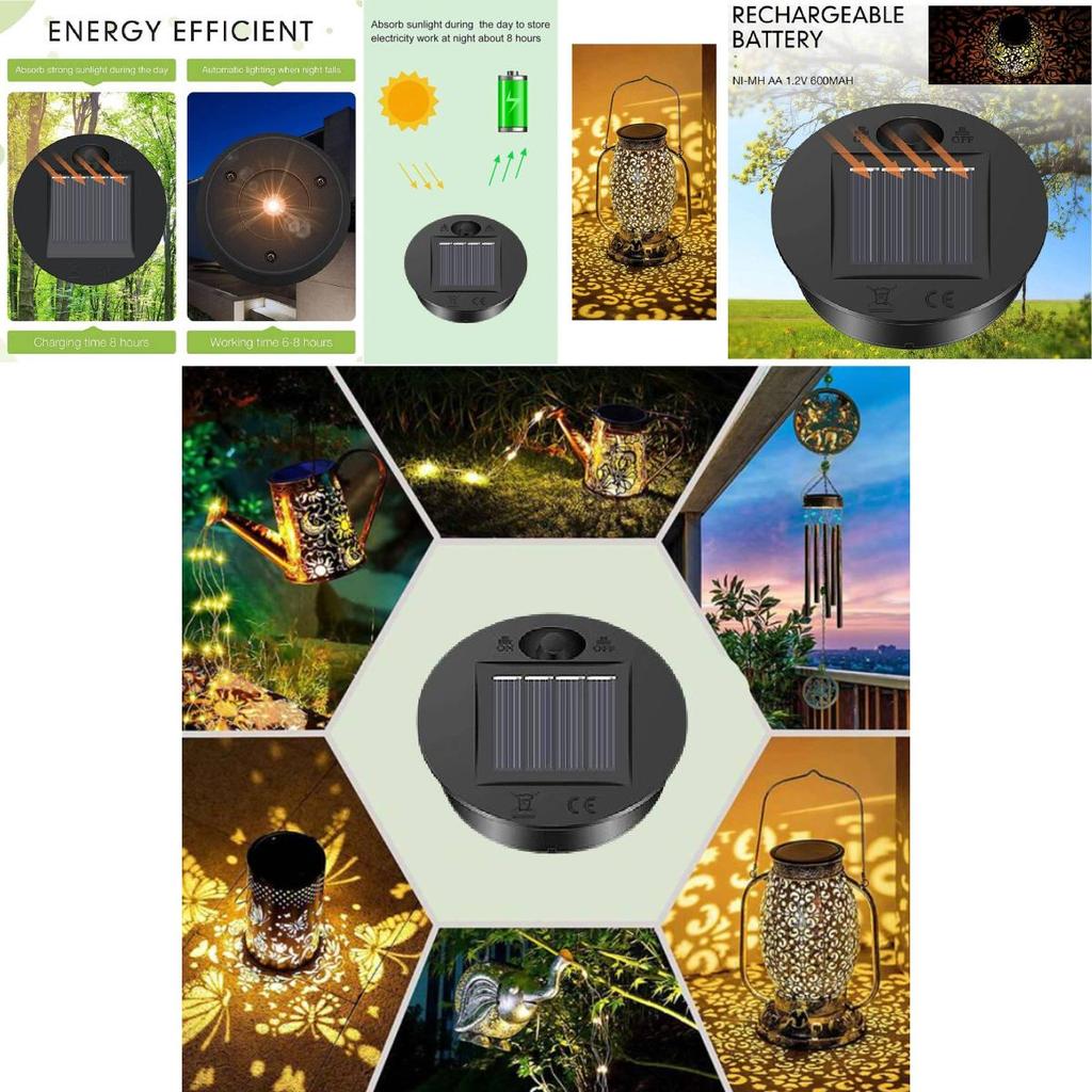 Beautiful Solar Lantern Led Light With Decorative Hat Design For Outdoor Yard Ambiance