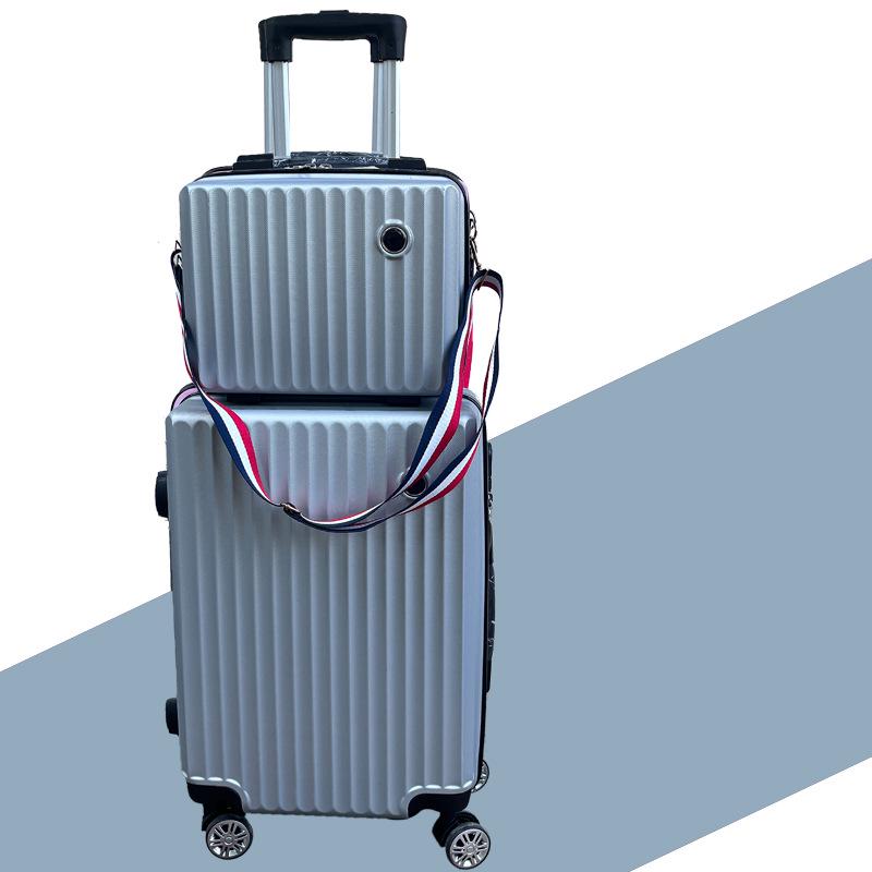 Wielokolorowy zestaw bagażu dla rodziców i dzieci: Bagaż podręczny 12" i 20" z opcją noszenia na ramieniu i uniwersalnymi kółkami