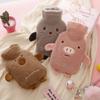 Leak-proof Hot Water Bottles Cute Hand Warmers Cartoon Water-filling Bottle  Female