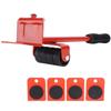 5Pcs Universal Wheel Design Furniture Mover Red Appearance Labor-saving Structure Relocation Tool Multi-functional Use