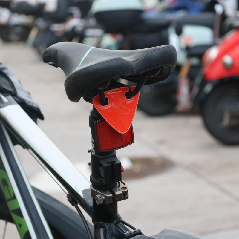 Fahrrad Reflektierende Vorfahrtsschilder Nachtfahrten Reflektierendes Dreieck Sicherheitswarnschild Hohe Sichtbarkeit Reflektierender Warnaufkleber