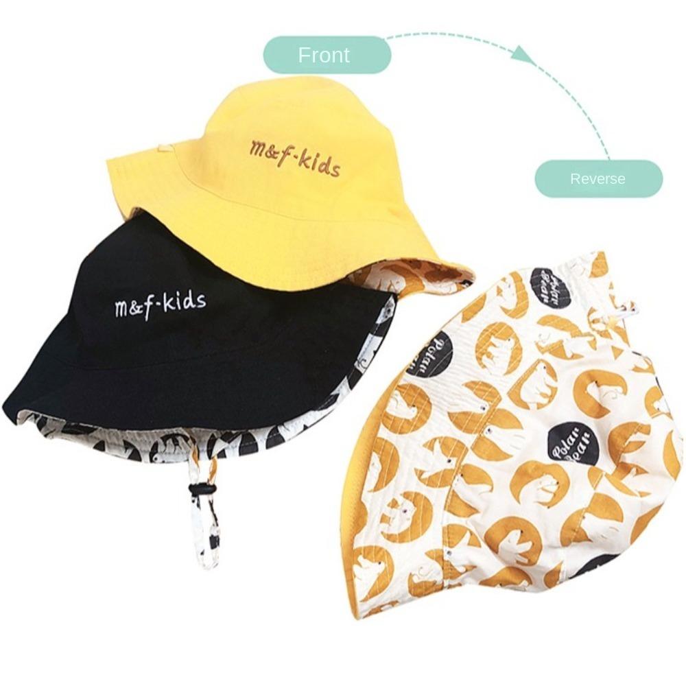 Breathable Baby Shading Hat Cotton Children's Fisherman Hat Fashion Double Sided Kid Sunhat  Baby