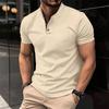 Sommer Neu Außenhandel Große Größe Herren Einfarbig Kurzarm Hemd mit Knöpfen Tasche T-Shirt Poloshirt