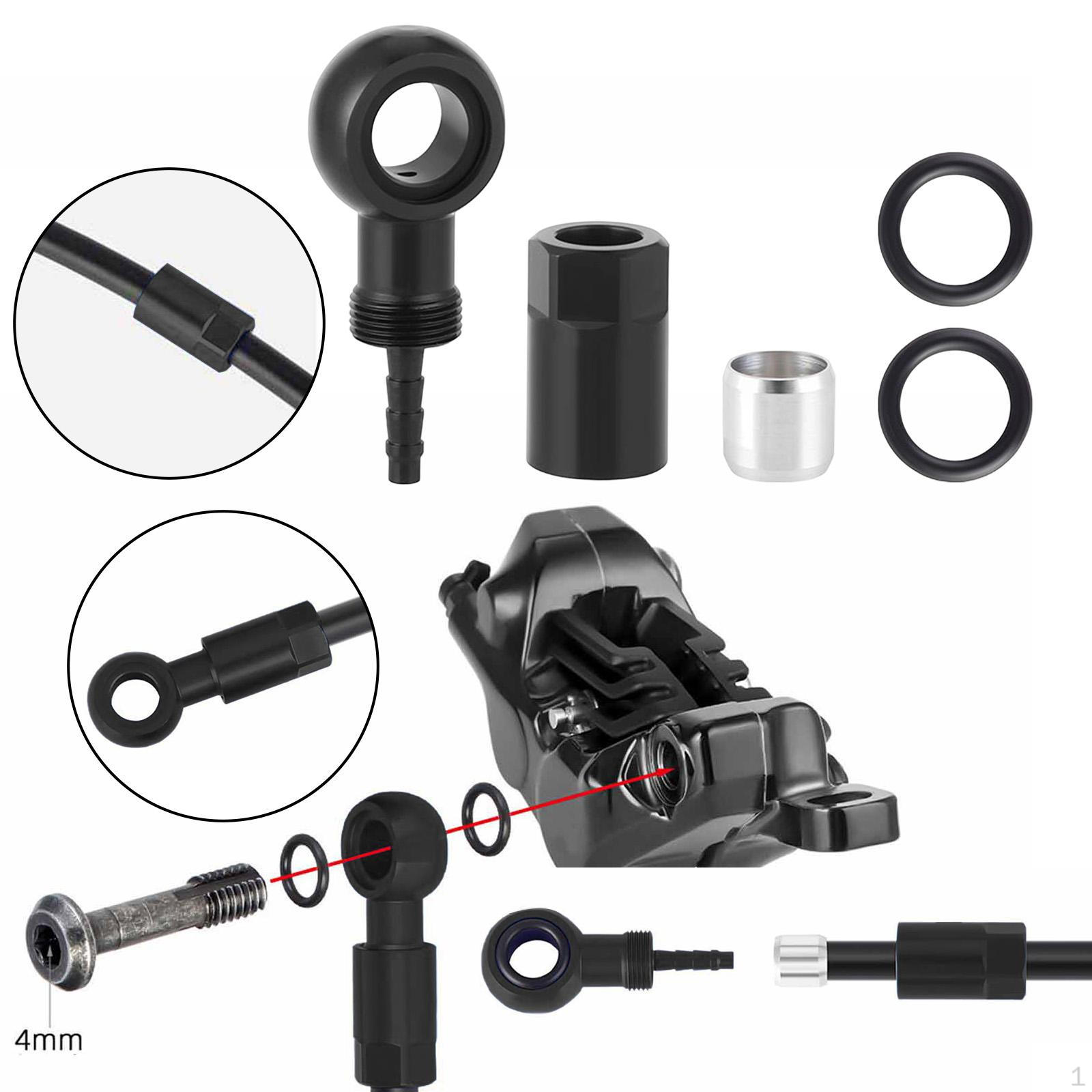 

Фитинг гидравлического тормоза велосипеда Банджо Дисковый Шланг Оливковая Втулка Компонент Замена Вставка чёрный