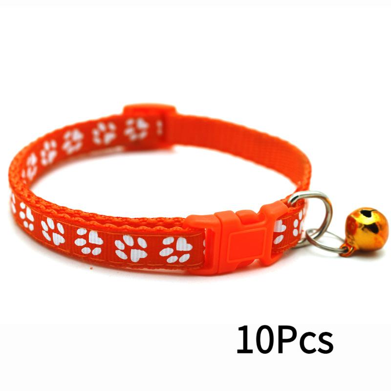 Haustier Patch Halsband Hund Katze Halsband Einzelner Pfotenabdruck Glockenhalsband Katze Schnalle Halsband Heiß verkaufendes Halsband