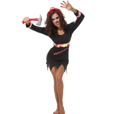 Neues Halloween-Kostüm für Erwachsene, weiblich, Feuer-Maskerade-Show-Kostüm, Vampir-Hexe-Prinzessinnenkleid cos