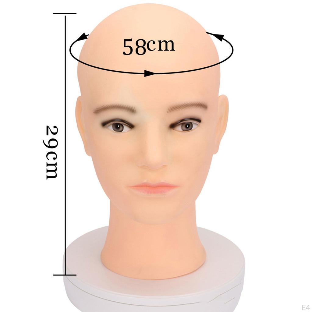 Glatze Mannequin Kopf Make-Up Puppe Freistehende Robuste Perücke Display Puppe für Schal Salon