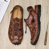 Summer Mens Leather Sandals Men's Closed Toe Sandals Breathable Casual Sneakers Sandals for Men Mens Sandals
