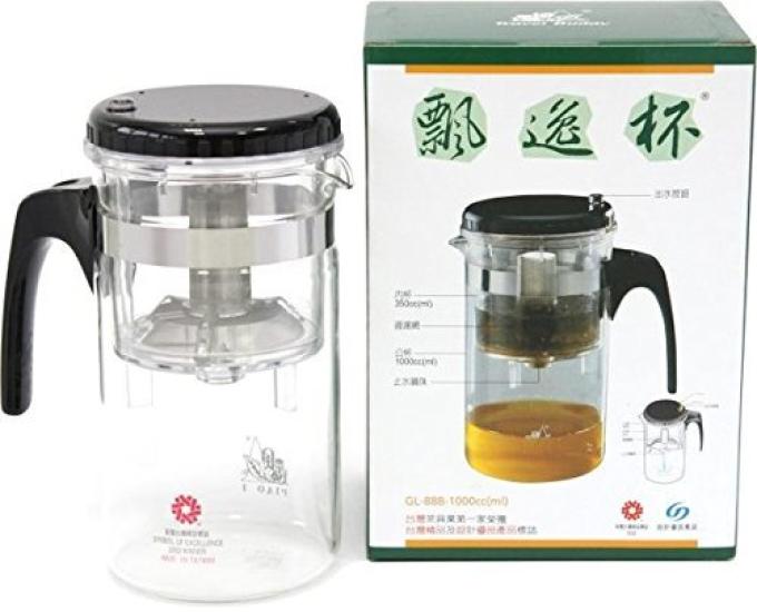 Taiwanese-made piaoi multi-purpose teapot (1000cc), GL-888, heat-resistant glass