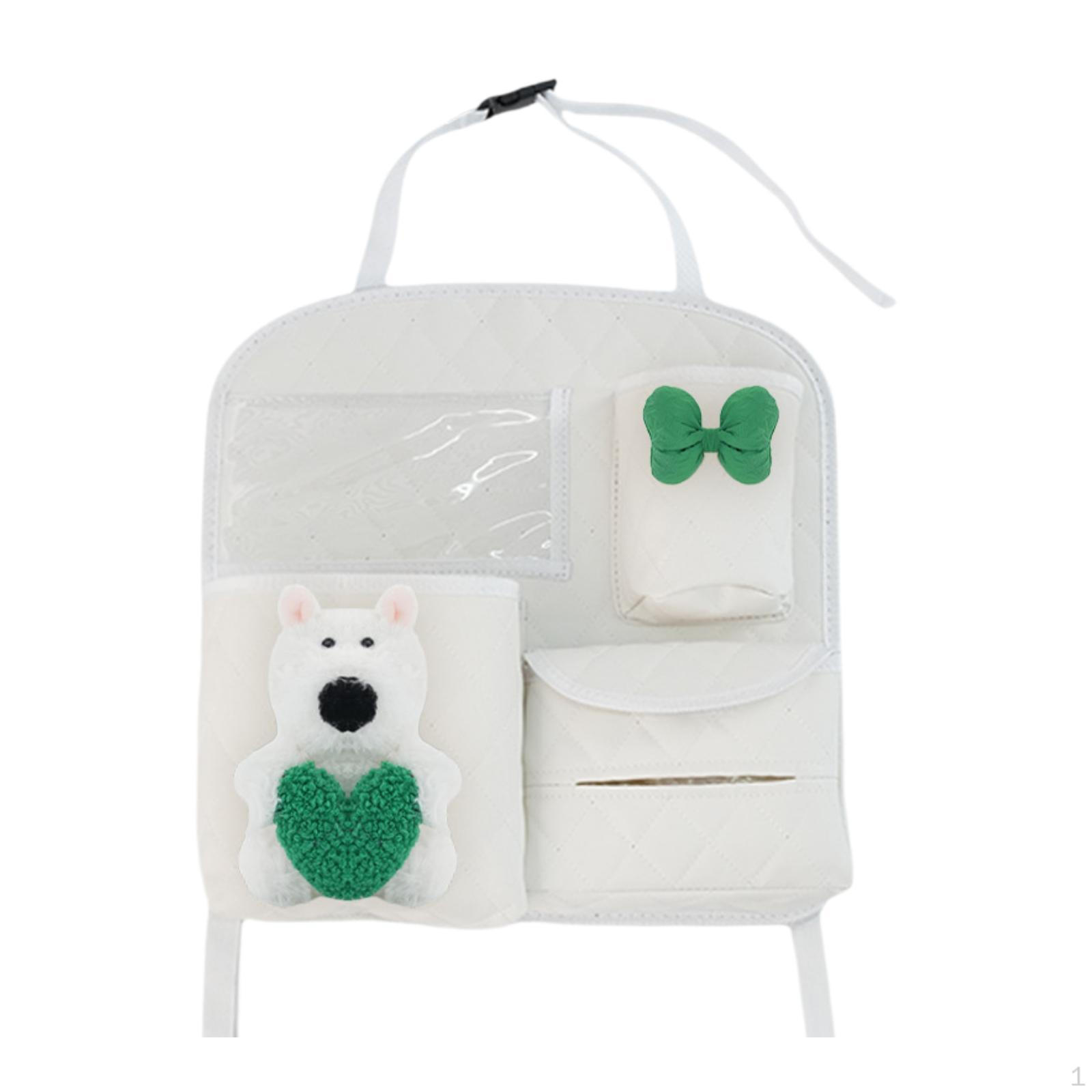 

Органайзер для заднего сиденья автомобиля, подвесная сумка для мусора, простая установка, регулируемая, моющаяся зелёный