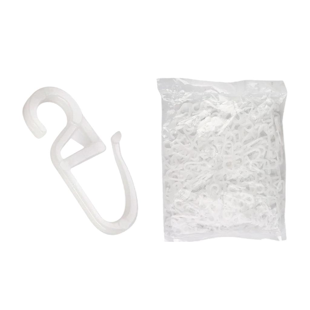 100Pcs Curtain Movement Essential S Shaped Quiet Track Glider Hook Track Drapery Hook