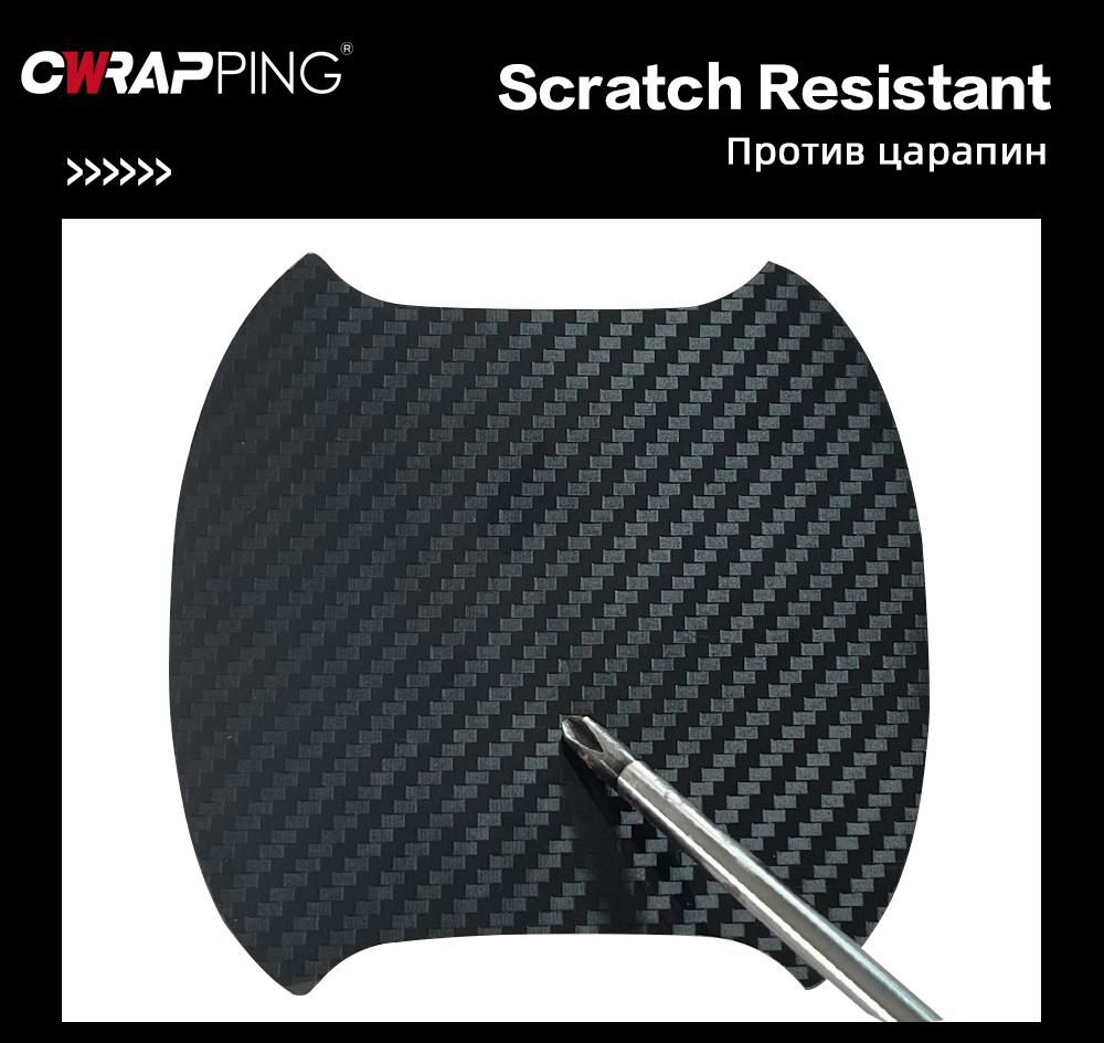 3D Car Carbon Fiber Sticker Central Control Panel DIY Paste Protector Strip Mirror Anti Scratch Tape Waterproof Protection Films