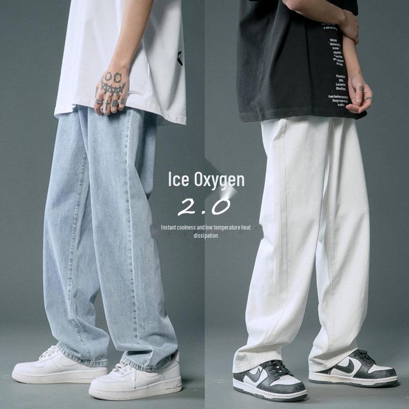 

Men s Trendy Loose Straight Summer Jeans XXXL сірий колір