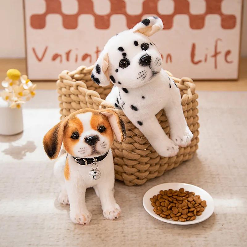 New Dalmatians Dog Plush Toy Cute Stuffed Realistic Beagle Spotted Puppy Doll Home Decor High Quality Kids Birthday Gift
