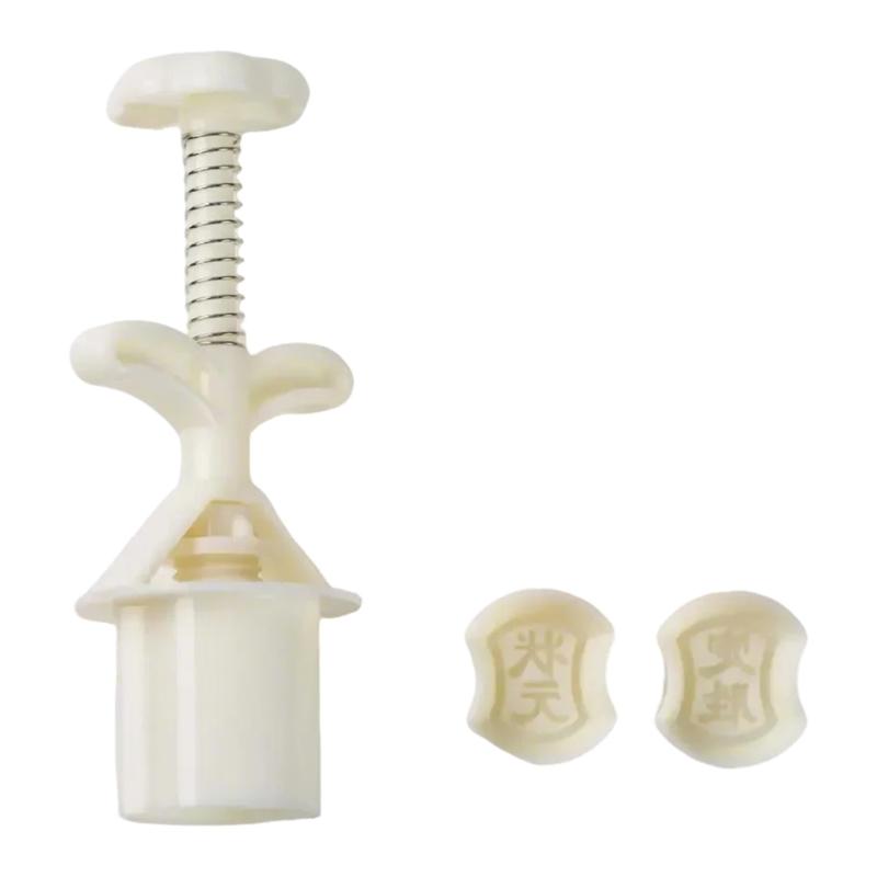 Hand Pressure Mooncakes Molding Set with 2 Pattern 25/50g Cake and Fondant Stamp for Crafting Green Bean Pastries