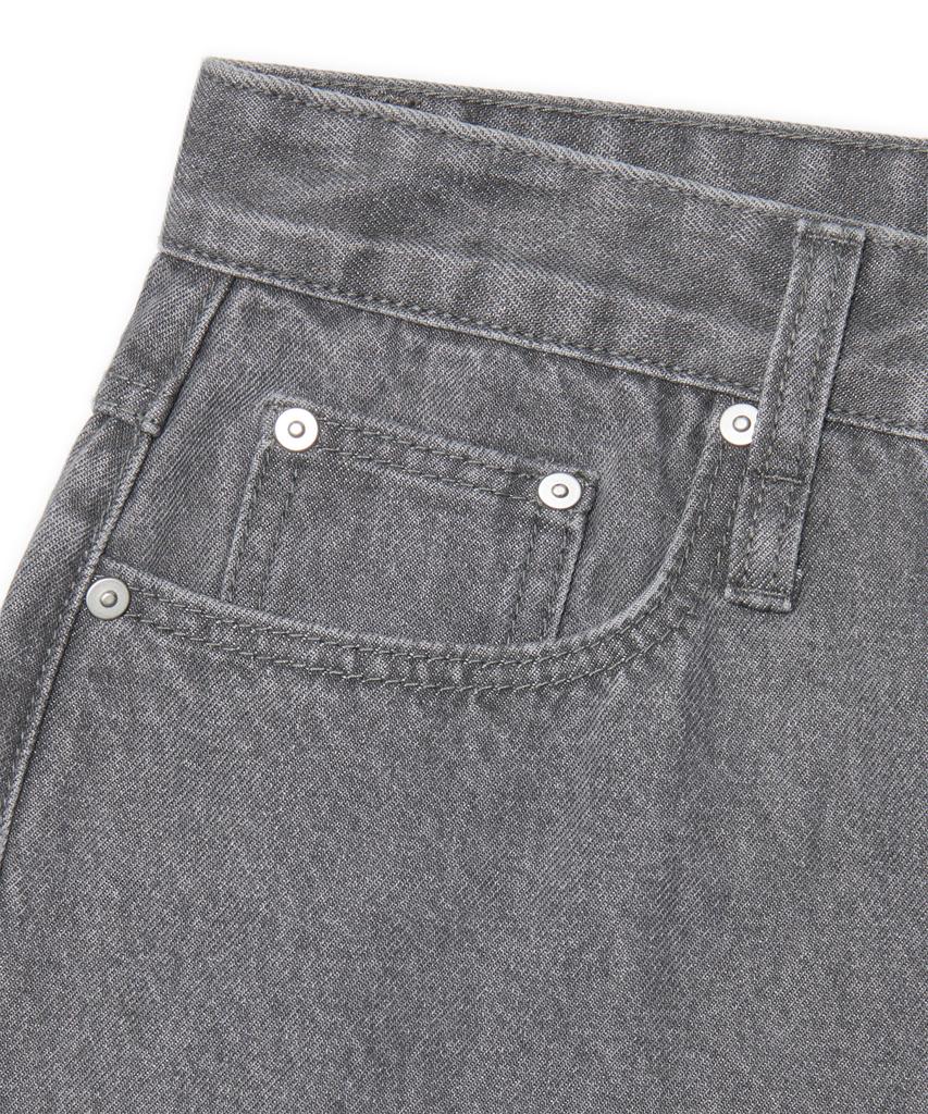 Nomaenyueol Straight Wide Denim Pants - Gray