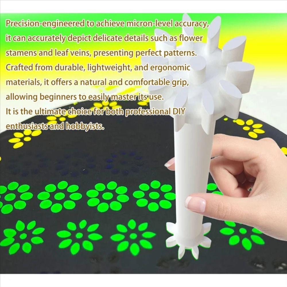 5Pcs Double Sided Flower Pattern Dotting Tool Set Creative Mandala Dot Art Tools  Scrapbooking