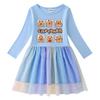 Korean Style Girls' Dress - Stars & Rainbow Sequin Mesh, Short & Long Sleeve Options, Perfect for Spring, Summer, and Autumn