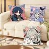 Chibi Cute Honkai Star Rail Cushion Cover Soft Short Plush Pillow Cover Smooth Cozy Texture Aesthetic Cushion Case Home Decor