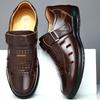 Sandalias de verano para hombre, huecas, antideslizantes, informales, de piel sintética, a la moda, con iluminación, transpirables, para playa, clásicas, para papá