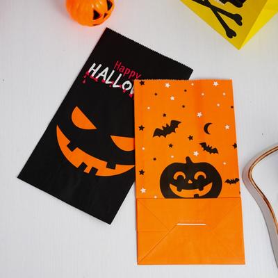 3 ks Halloweenové dárkové tašky Dýně Duch Pavouk Párty Tašky na sladkosti Pečení sušenek Čokoláda Kraftový papír Dárkové úložné tašky B