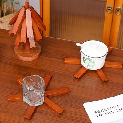 Set di sottopentola a forma di albero, set di sottopentola in legno con design a forma di albero, tovagliette resistenti al calore per piatti caldi, per pentole, per tavolo