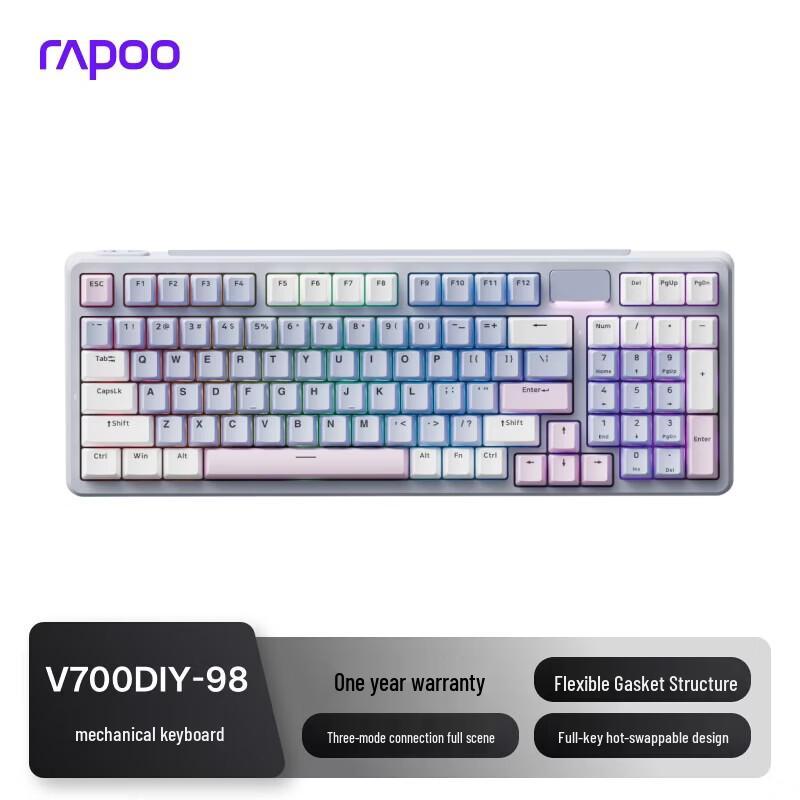 Rapoo V700DIY-98 Tri-Mode Custom Mechanical Keyboard