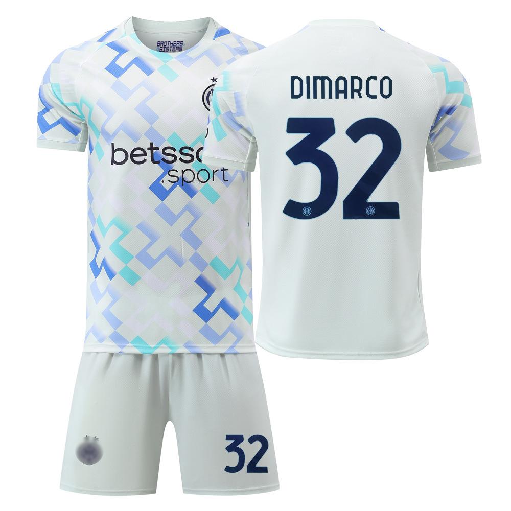 Inter Home And Away Football Jersey 9 Thuram No. 10 Lautaro White Jersey For Adults And Children