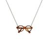 Creative Mini Glasses Shaped Necklace Fashion Accessory Made of Titanium Steel and Acrylic for Sensitive Skin Long Lasting Wear