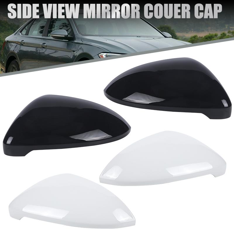 Glossy Black/Super White Door Wing Rearview Mirror Housing Shell W/Turn Signal For VW Jetta 2024 2025