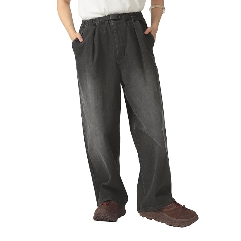

[Beams Boy] work pants [Special order] GRAMICCI wide denim 25SS ladies USED_BLACK FREE 13240432585