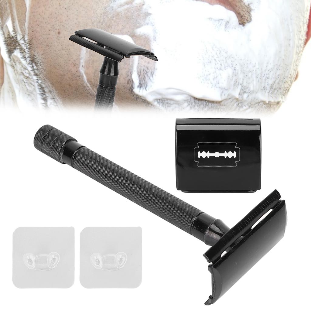 Long Handle Double Edge Safety Razor Metal Manual Safety Shaving Razor Men Shaver Without Blade