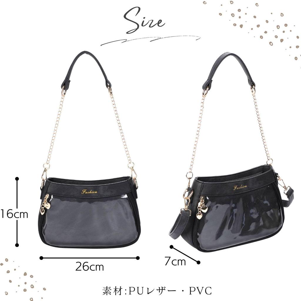 Ita Bag Shoulder Ita Bag Small Ita Bag Adult Oshikatsu Bag Ita Bag Mini Ita Bag Shoulder Bag Handbag Black White Leather Style Stylish Cute Oshikatsu