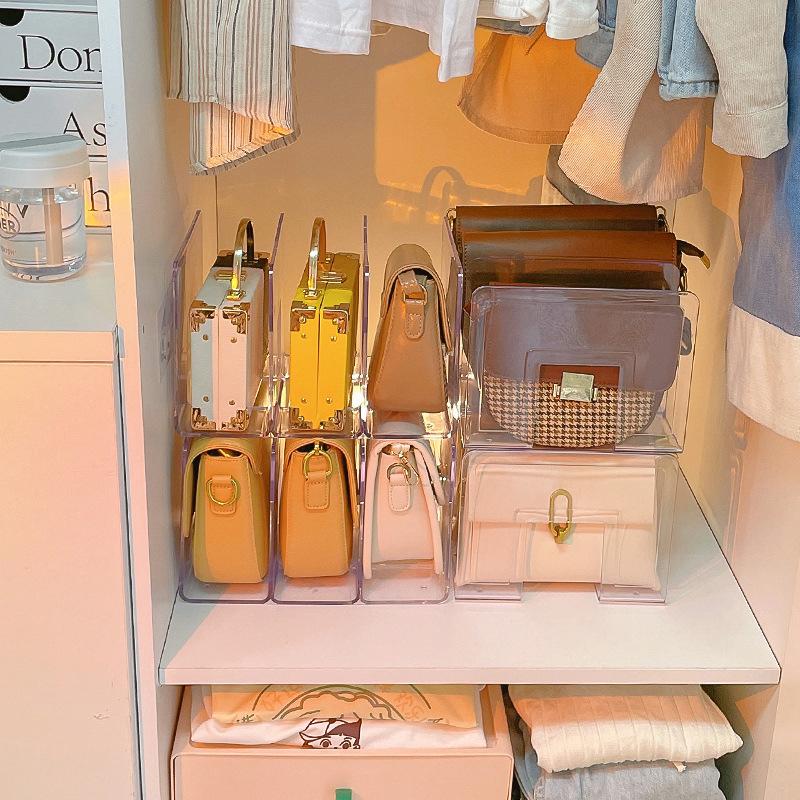 Handbag Storage Box Divider Shelf Storage Rack Cabinet Partition Display Case