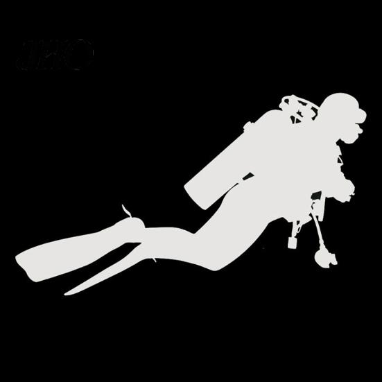 Fashion Scuba Diver Reflective Car Vehicle Body Window Decals Sticker Decor