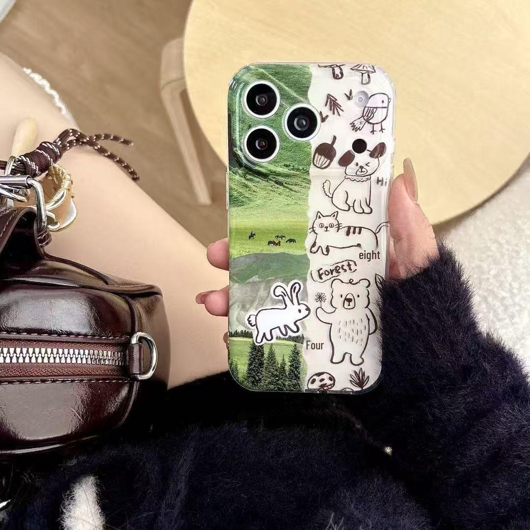 

Cartoon Animal Protective Case for Apple 14-17 Pro Max iPhone 15