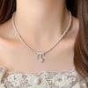 Light Luxury Pearl Choker Necklace Vintage Elegant Womens Necklace Fashion Versatile Crystal Collar Jewelry