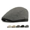 Men's Spring Summer Breathable Beret British Retro Peaked Cap Paintsman's Cap