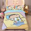 Duvet Cover Set Crayon Shin-chan Cartoon Bedding Set, Boy and Girl Home Room Bedroom Soft Duvet Set, King Size 260x240cm